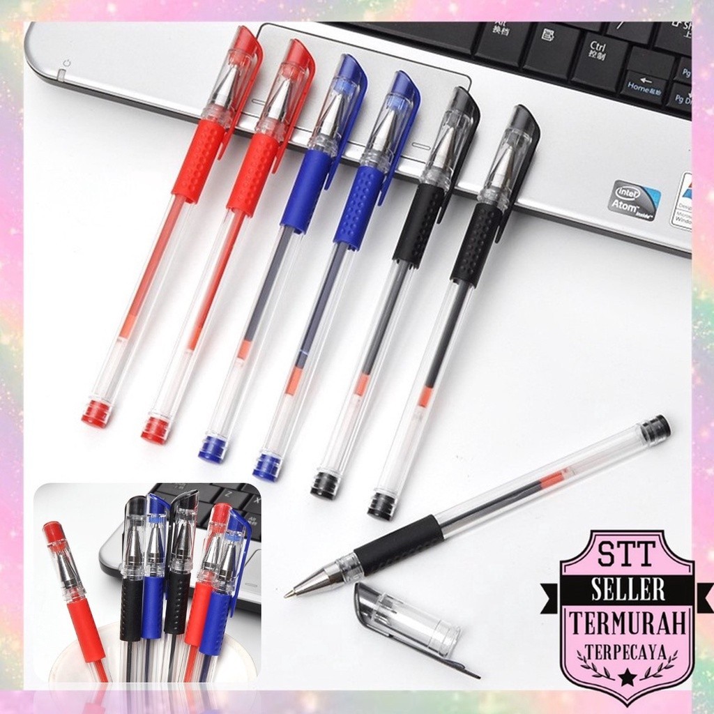 

STT Pena Gel 0.55mm Standard Pulpen tinta cair Alat Tulis Sekolah Kantor Pen Warna Warni Pena Ujung Lancip ATK Murah