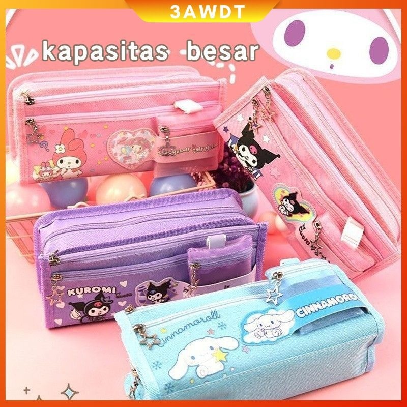 

Large Capacity Kawaii Pencil Cases Flip Pencil Bag /Loopy Tempat Pensil/Kuromi/Melody/Yugui