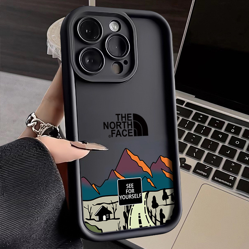 Case HP iPhone 11 Pro Max 12 13 14 15 16 Plus XS XR 6+ 7+ 8 Plus The North Face Mountain Aesthetic