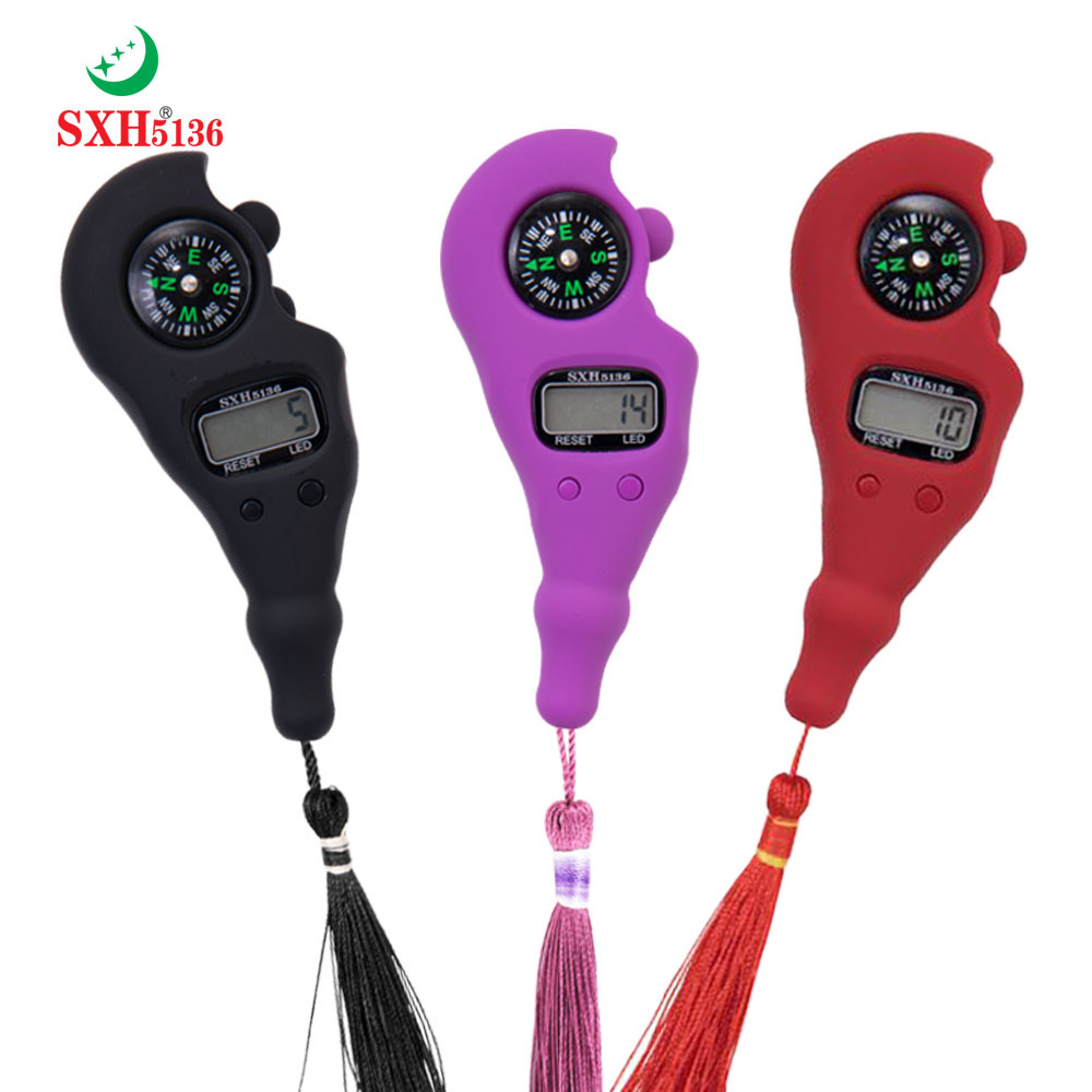 SXH5136 Factory Wholesale Electronics Digital Tally Counter with LED Compass  Tasbih Digital Bead Ro