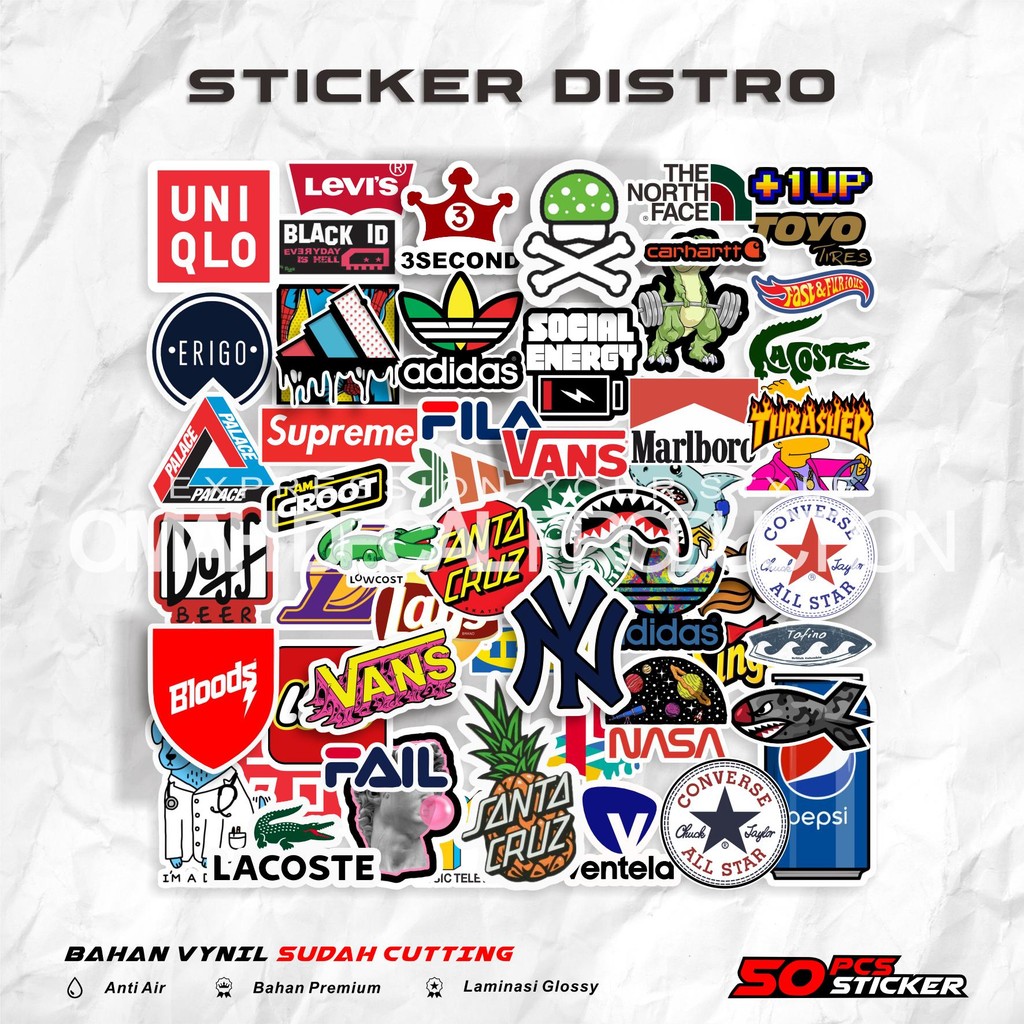 

STICKER PACK DISTRO BRAND STIKER AESTHETIC DISTRO STICKER LAPTOP CASE HP HELEM