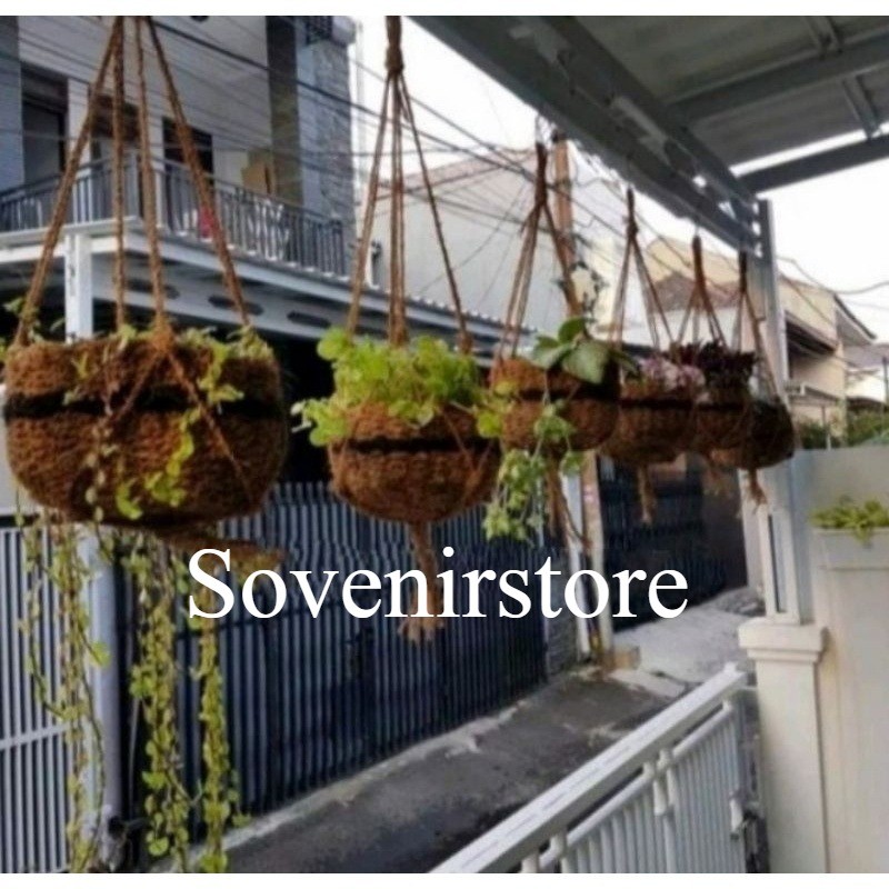 Pot besar gantung serabut kelapa 28cm