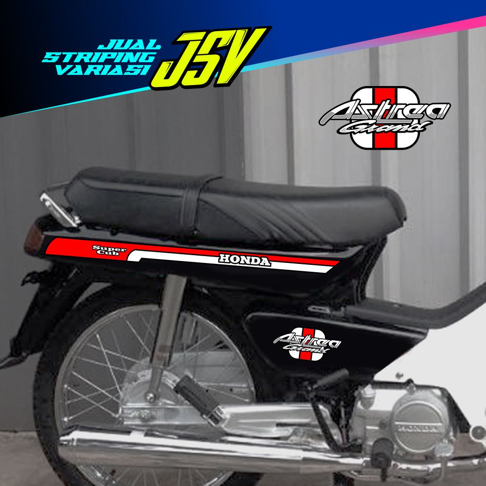Striping Stiker Motor Variasi Honda ASTREA GRAND SUPER CUB
