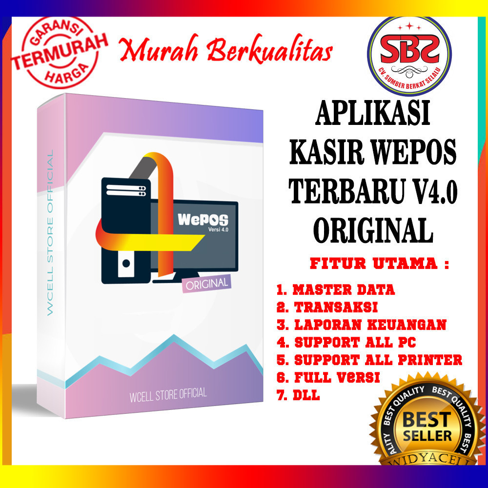 WEPOS 4.0 ORIGINAL SOFTWARE PROGRAM APLIKASI KASIR WePos 4.0 mirip iPos 4.0.3.7 Original 100% SUPPOR