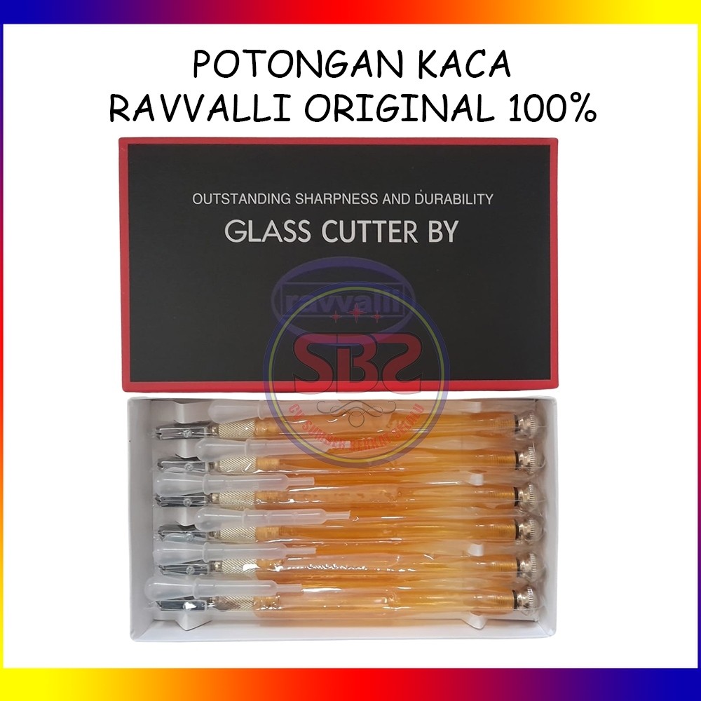 RAVVALLI Pemotong Kaca Ravvalli Original Asli Alat Pemotong Kaca Original Murah Glass Cutter Pisau K