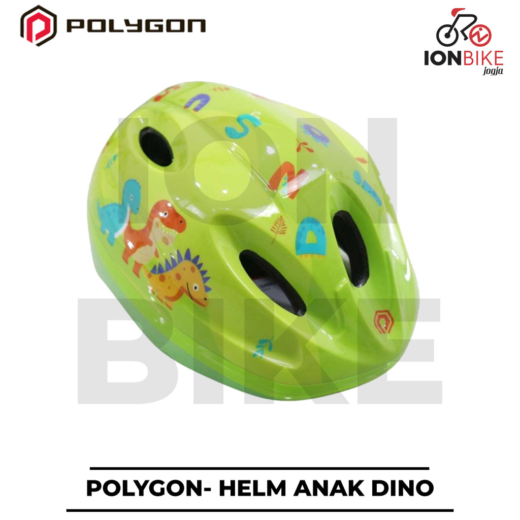 Helm Sepeda Anak Polygon Dino Helmet Kids Murah Tebal Bersepeda Ringan Space Unicorn Cewek Cowok Ter