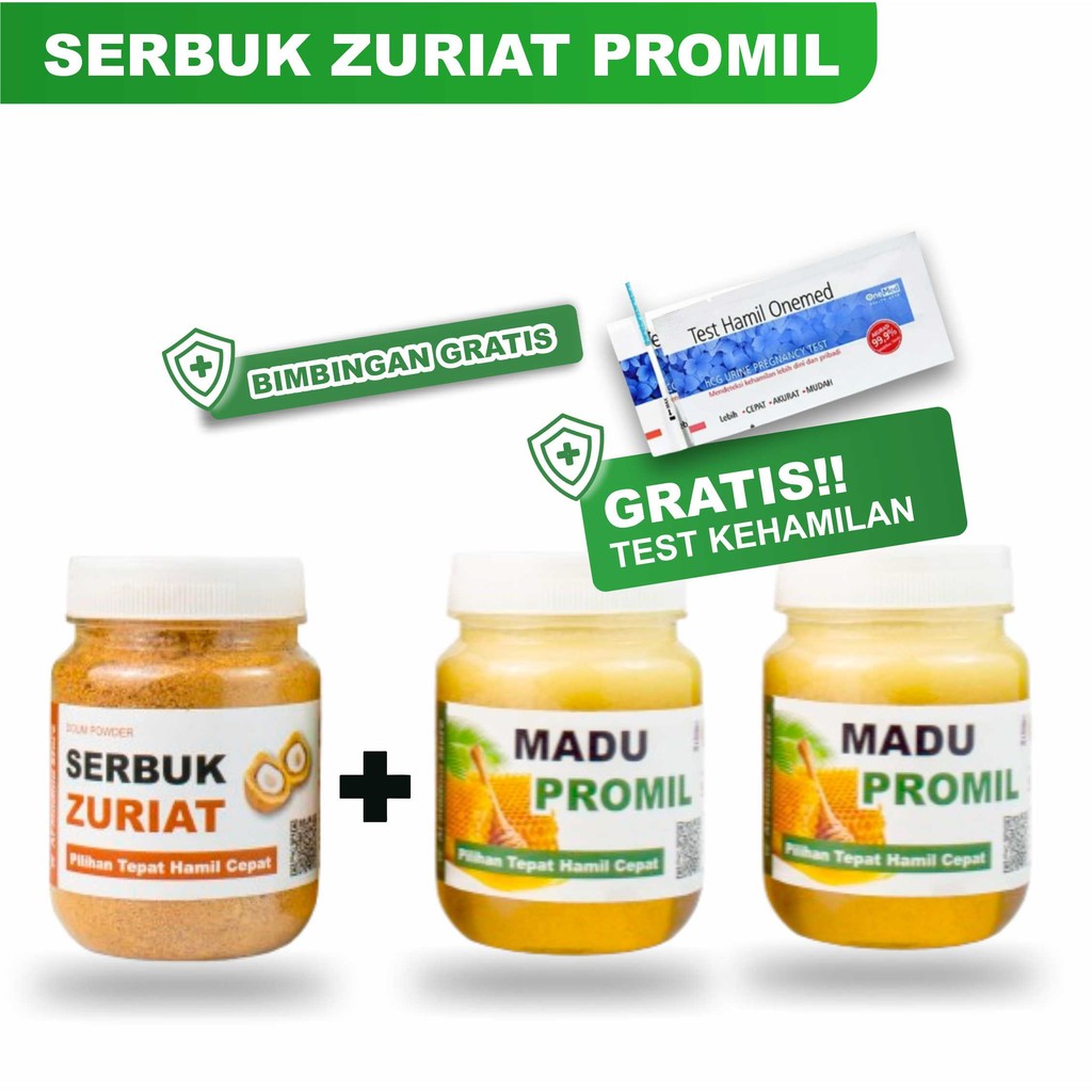 

1 pcs Serbuk zuriat 125 gr + 2 pcs Madu Promil 250 gr