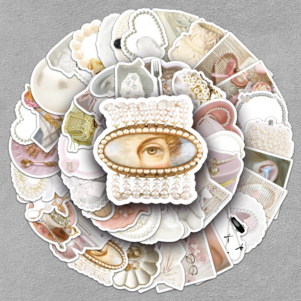 

50PCS STIKER MUTIARA AESTHETIC LUCU ANTI AIR UNTUK DEKORASI SEPEDA LAPTOP DIARY JURNAL SCRAPBOOK