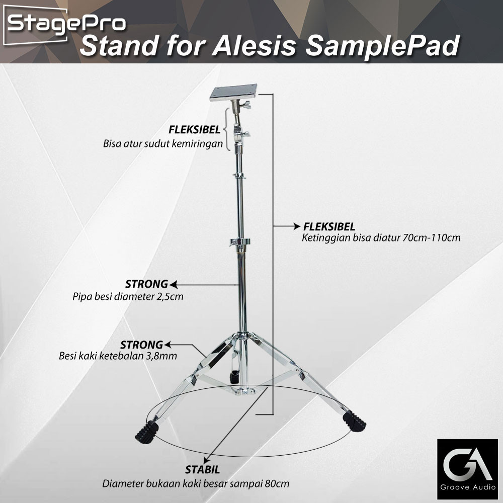 StagePro Stand Drum Pad Percussion for Alesis