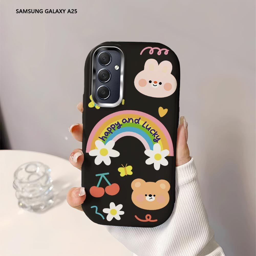 Softcase Untuk Samsung Galaxy A35 A25 A15 5G A05 A05S Rainbow Back Cover Case Soft Original Liquid S