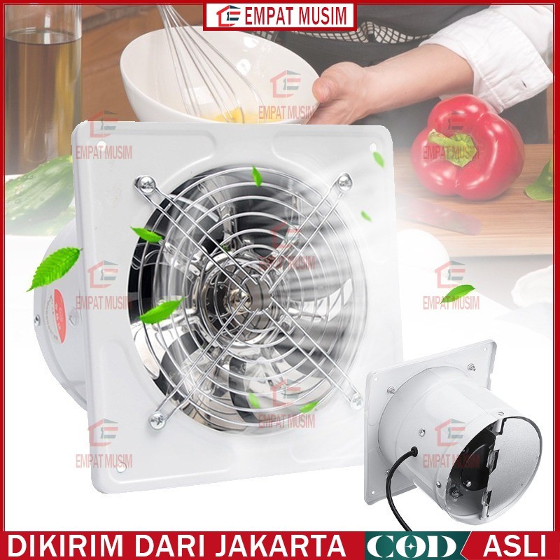 Exhaust Fan Dinding 4Inch Kipas Exhaust Ventilasi Dinding exhaust fan kamar mandi Booster Fan