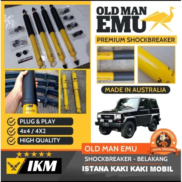 Paket Shock Breaker Merk OLD MAN EMU / OME JEEP CHEROKEE Depan Belakang Original 100%