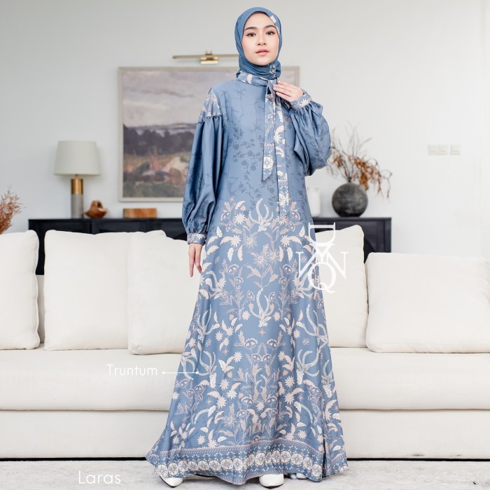 DYN Clothingline Laras Dress || Gamis Muslim Wanita || DYN X Qisthina - Truntrum, XS