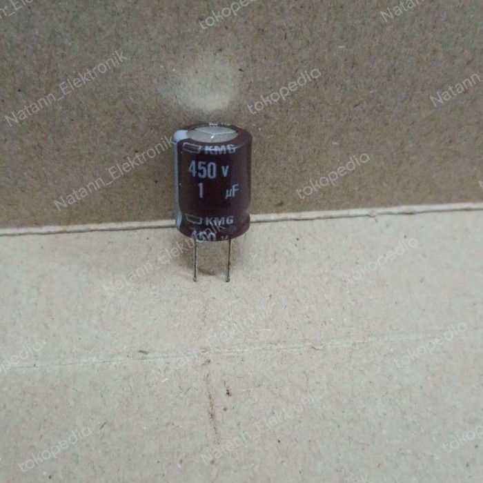 Part 6418 kapasitor elco 1uf 1mf 1 uf mf 450volt 450 volt nippon chemicon