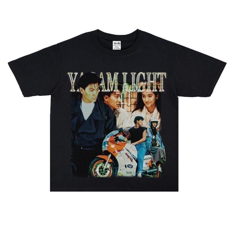 【COD】100% katun Andy Lau 2024  Tour Lengan Pendek kaos vintage reggae tshirt baju kaos pria cotton k