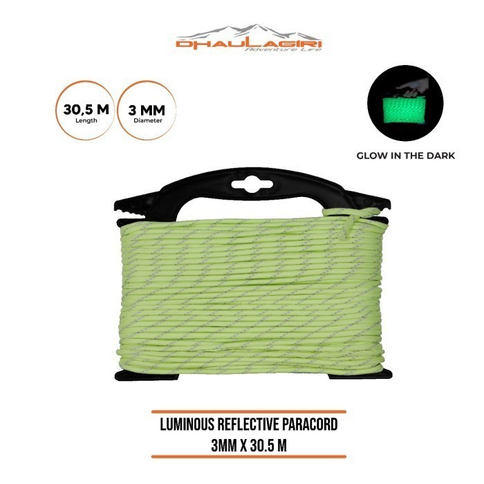 Tali Paracord Multifungsi Dhaulagiri Luminous Reflective Paracord Camping Outdoor Rope