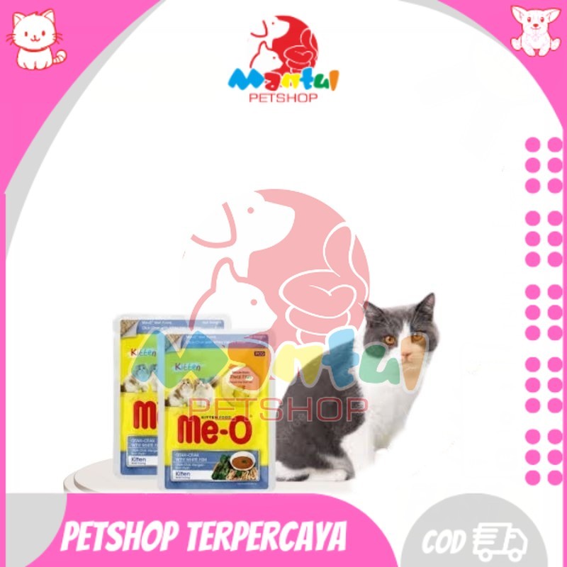 Makanan Kucing Meo Pouch 80gr Kitten Otak-Otak With White Fish