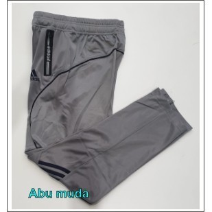 Celana Training Panjang PRIA Senam Olahraga Fitness Gym Lari Jogging - Abu Muda, L=XXL