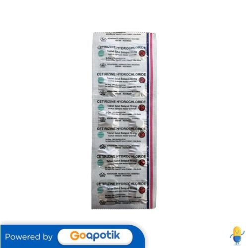 Cetirizine Hydrochloride Novapharin 10 Mg Strip 10 Tablet