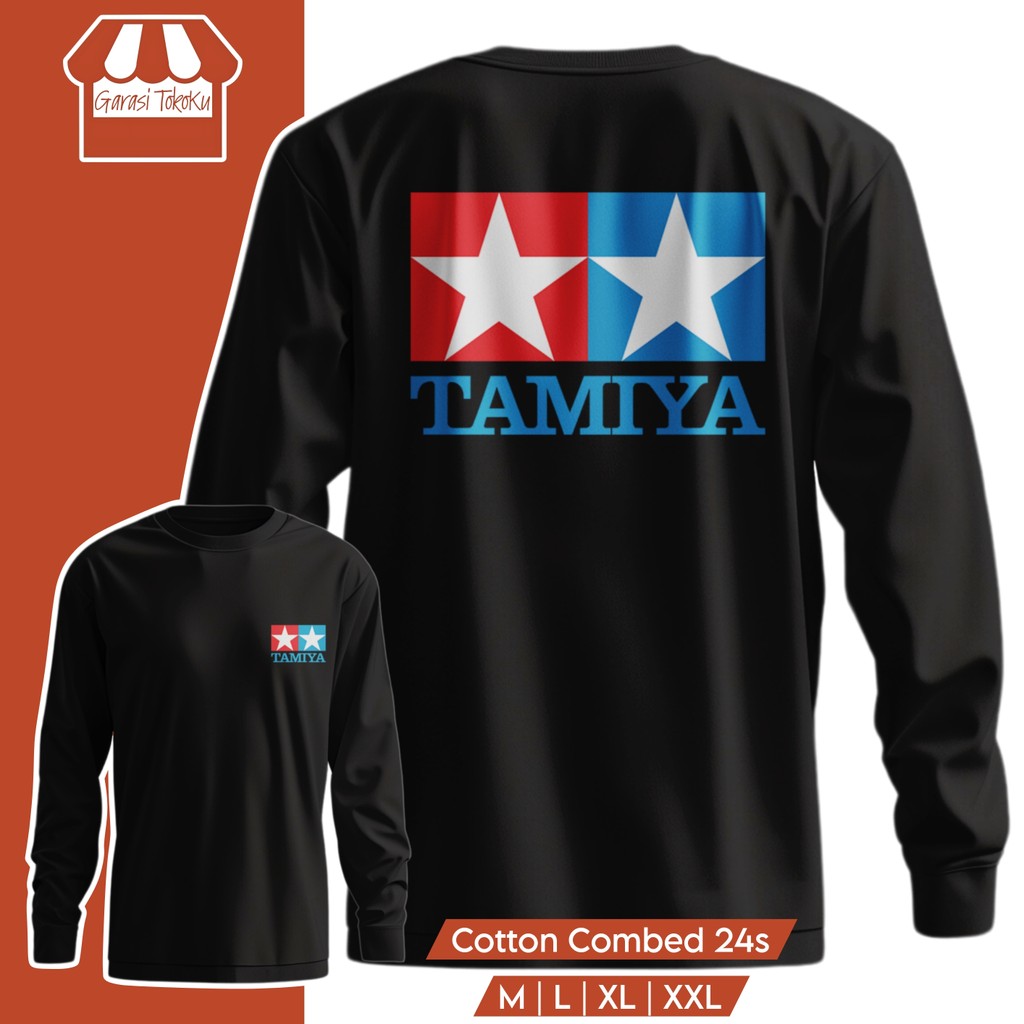garasi tokoku long sleeve tshirt Kaos Tamiya logo mini 4wd baju logo tamiya 1