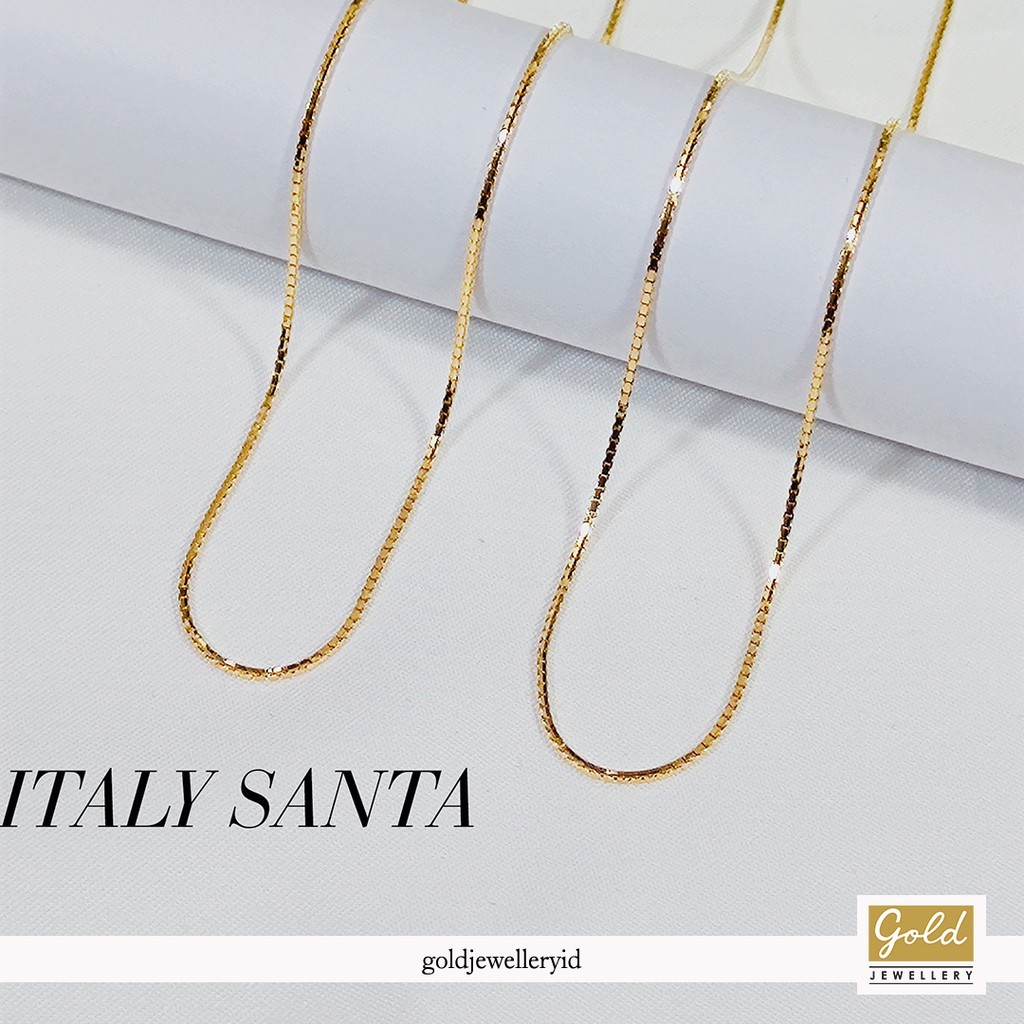 Kalung emas asli 24karat kuning kadar 700 16gram model italy Ada Surat