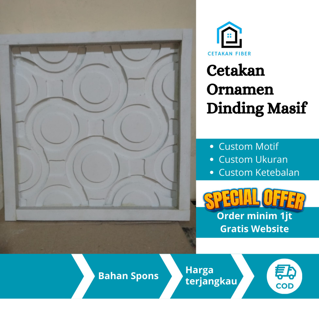 cetakan 3D wall panel - custom cetakan ornamen dinding