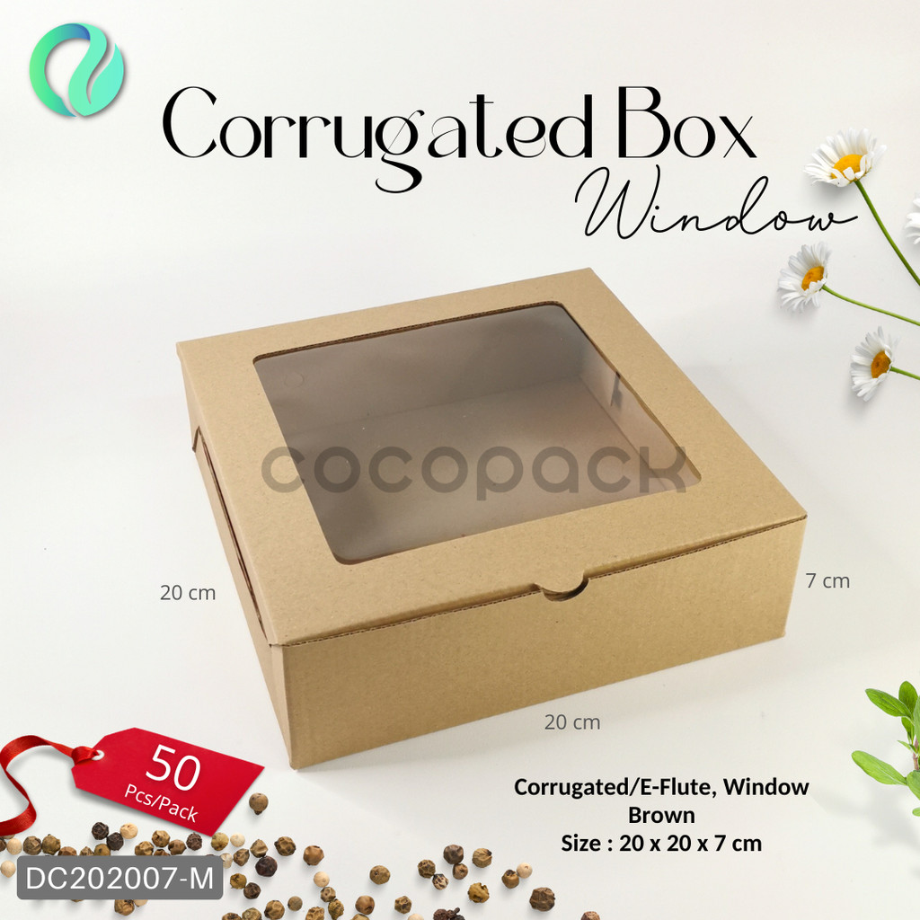 

10 PCS Window Paper Box Corrugated Die Cut Gift Hampers 20x20x7cm