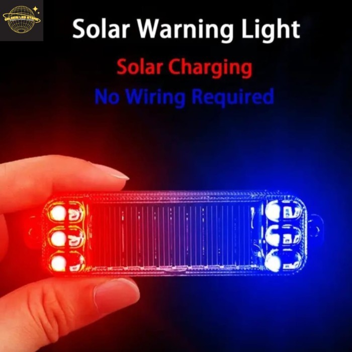 LAMPU PERINGATAN MOTOR SOLAR PANEL / LAMPU PERINGATAN KENDARAAN