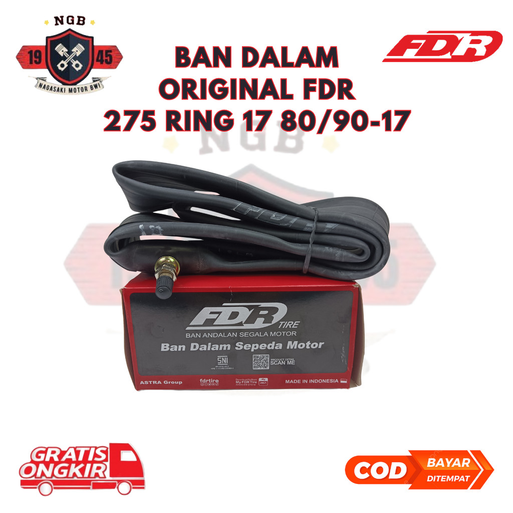 Ban Dalam Motor FDR 275 -17 Ukuran Ring 80/90 - 17 Original FDR - Ban Dalam Motor Bebek Universal