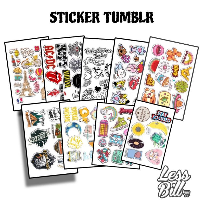 

STICKER MINI AESTHETIC TUMBELR KARAKTER ANIMASI LUCU