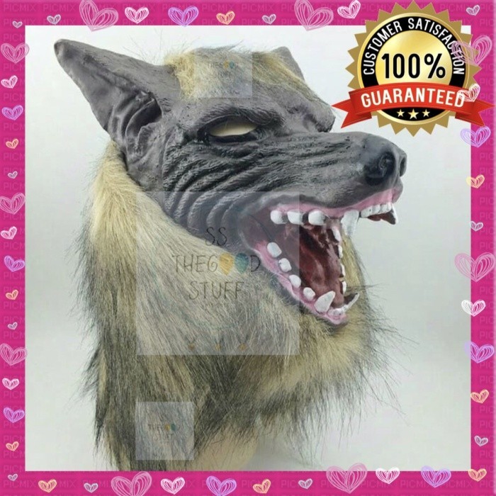 ✔WY.SY✔ - PROMO Topeng Serigala Latex/ Latex Mask Wolf/ Topeng Halloween