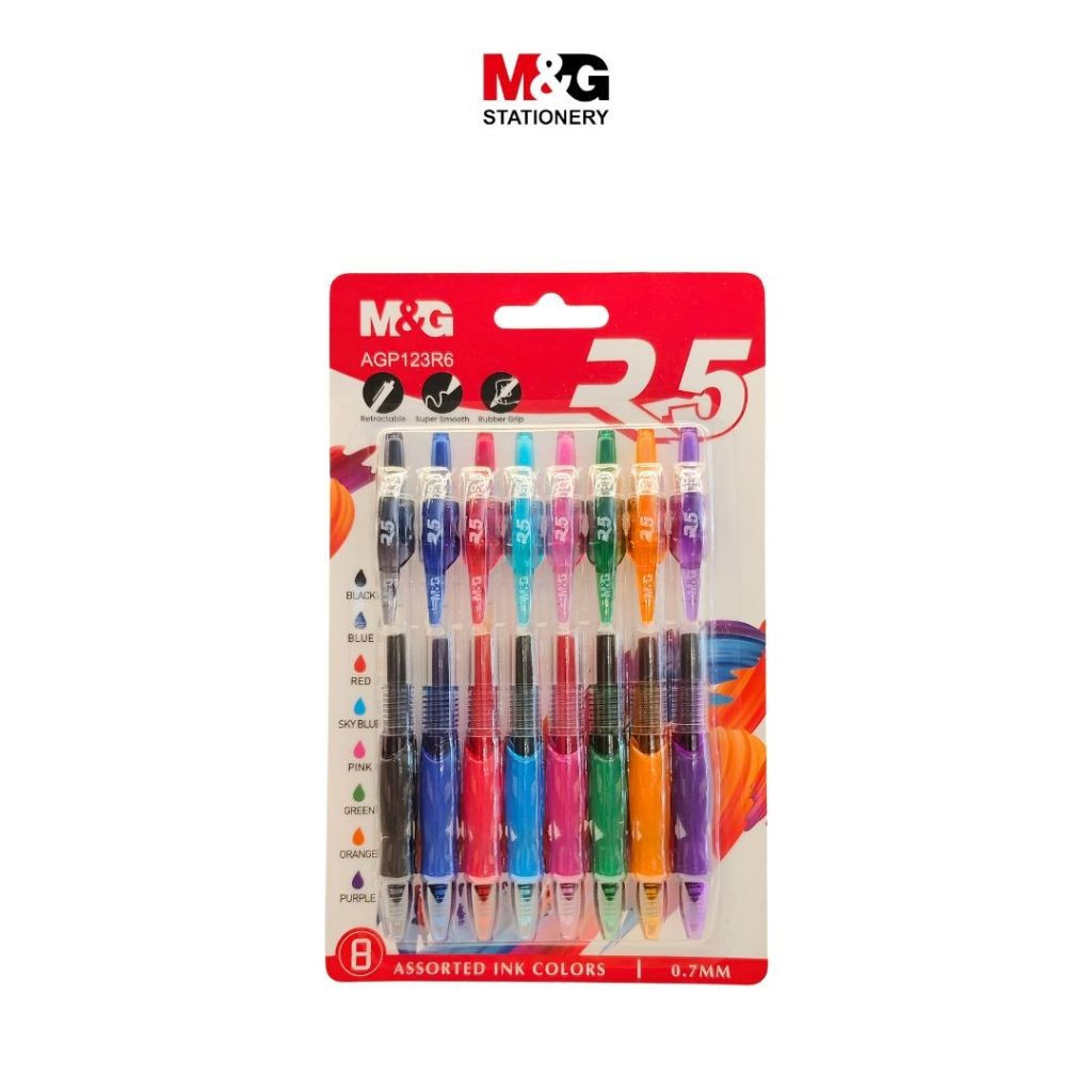 

Pulpen Gel M&G R5 Set 8 Warna Tip 0.7mm #AGP123R6 - Set SHESB