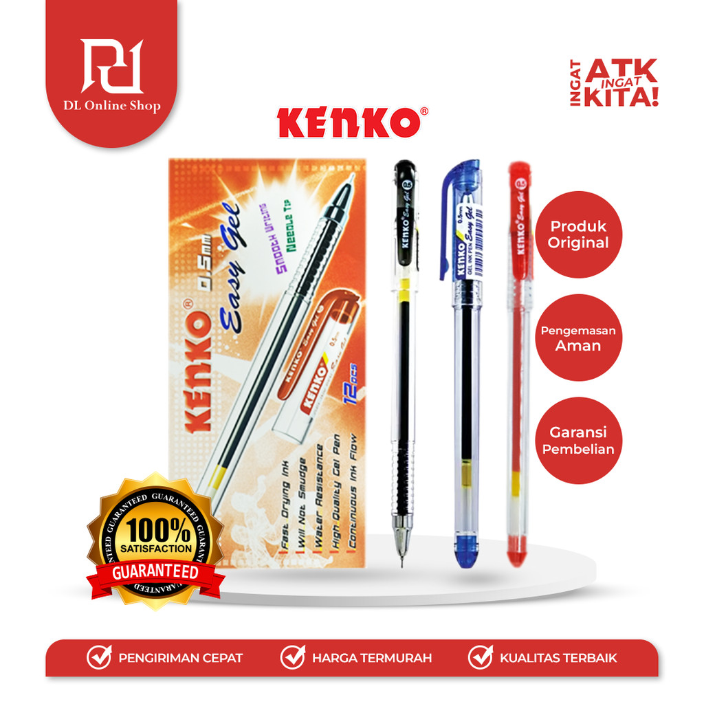 

KENKO PULPEN GEL/ EASY GEL PEN (1LSN/ 12PCS)