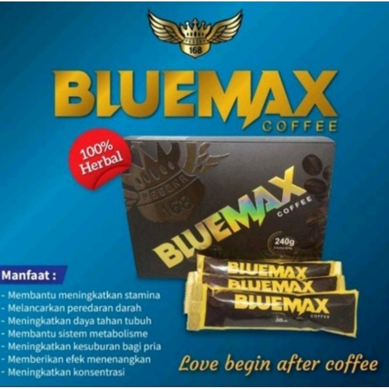 

BlueMax coffe perbox isi 10 sashet