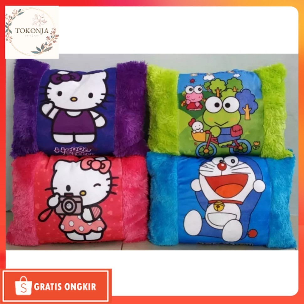 Baju Korea / Bantal Bulu Karakter isi dakron empuk Bantal Karakter bulu halus Karakter Anak Bantal B