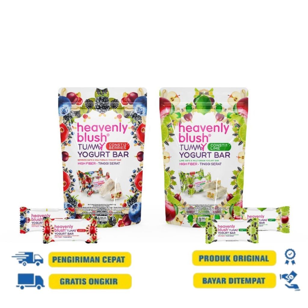 

Heavenly Blush Tummy Yogurt Bar Pouch isi 10 Sachet [9gr x 10 sachet]
