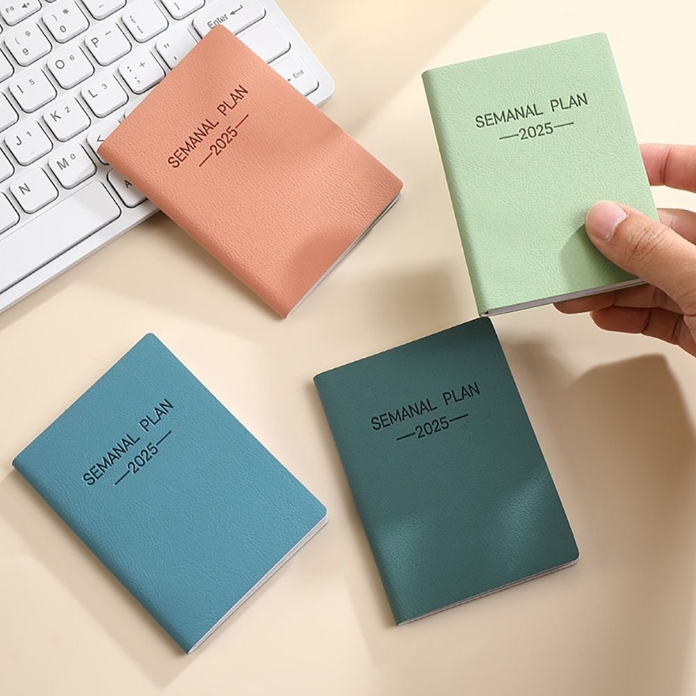 

A5 2025 Agenda Book with Calendar Spanish A5 Notebook Morandi Color To Do List Daily Weekly Monthly Planner School Office