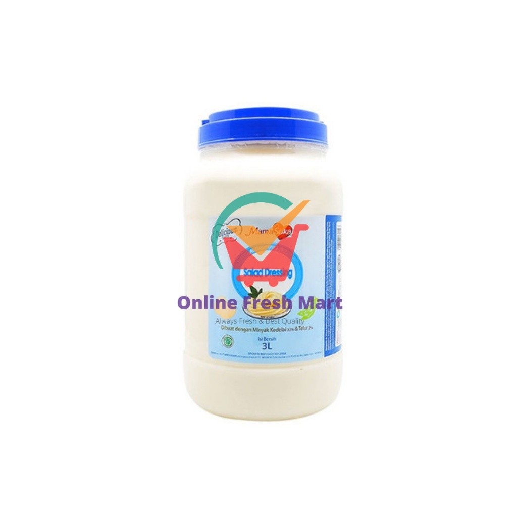 

Mamasuka Salad Dressing Saus Mayonaise Jar Toples 3L - Online Fresh Mart Denpasar