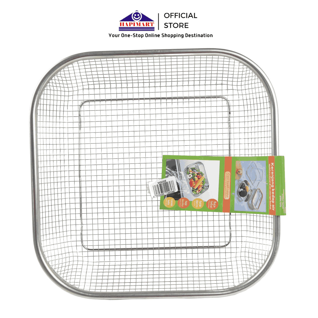 Keranjang Kotak Tray Saringan Minyak Stainless/Saringan Peniris Minyak Stainless Serbaguna/Keranjan 
