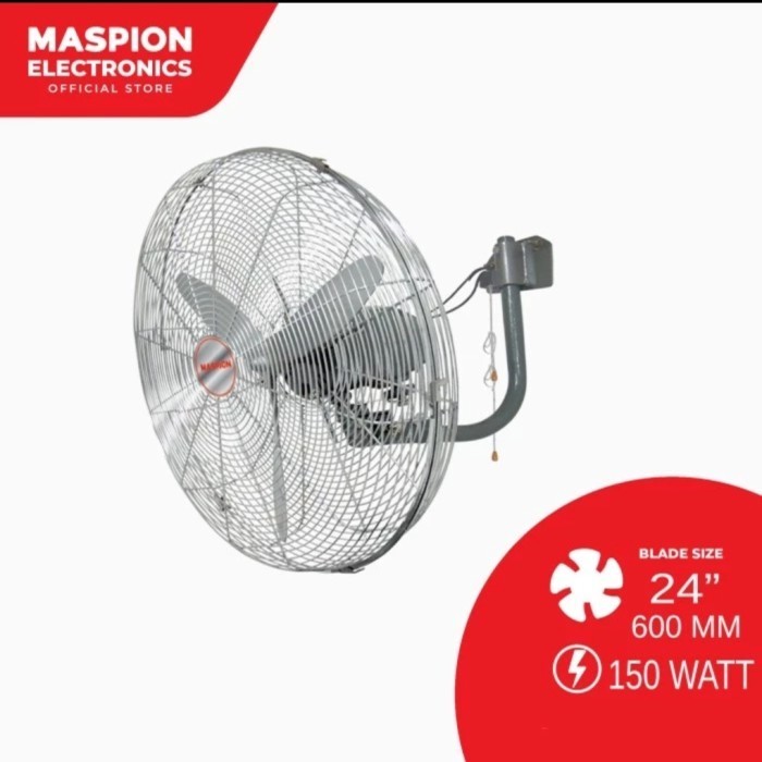 MASPION Kipas Angin Besi 24inch PW-603 W PW603W PW 603W Garansi