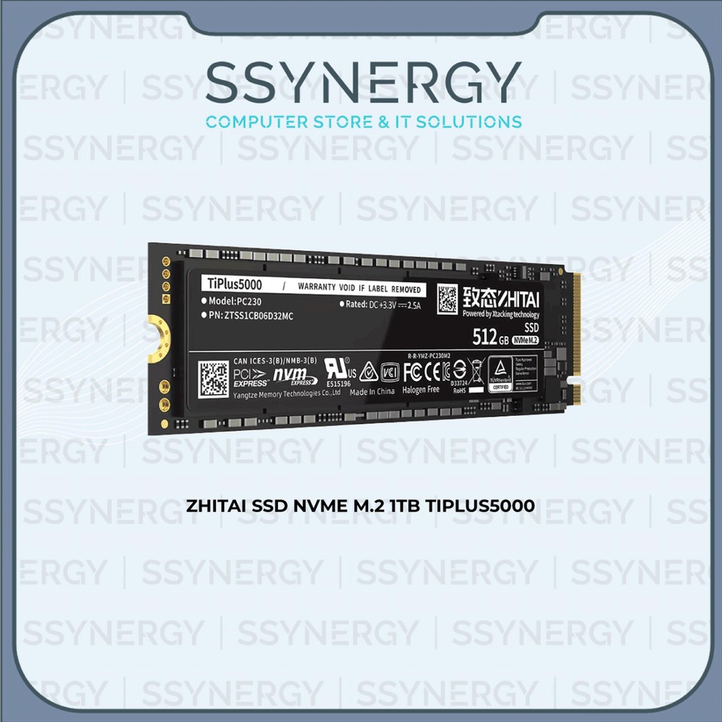 SSD M2 NVME ZHITAI TIPlus5000 NVMe 2280 PCIe Gen 3 Garansi 5 Tahun