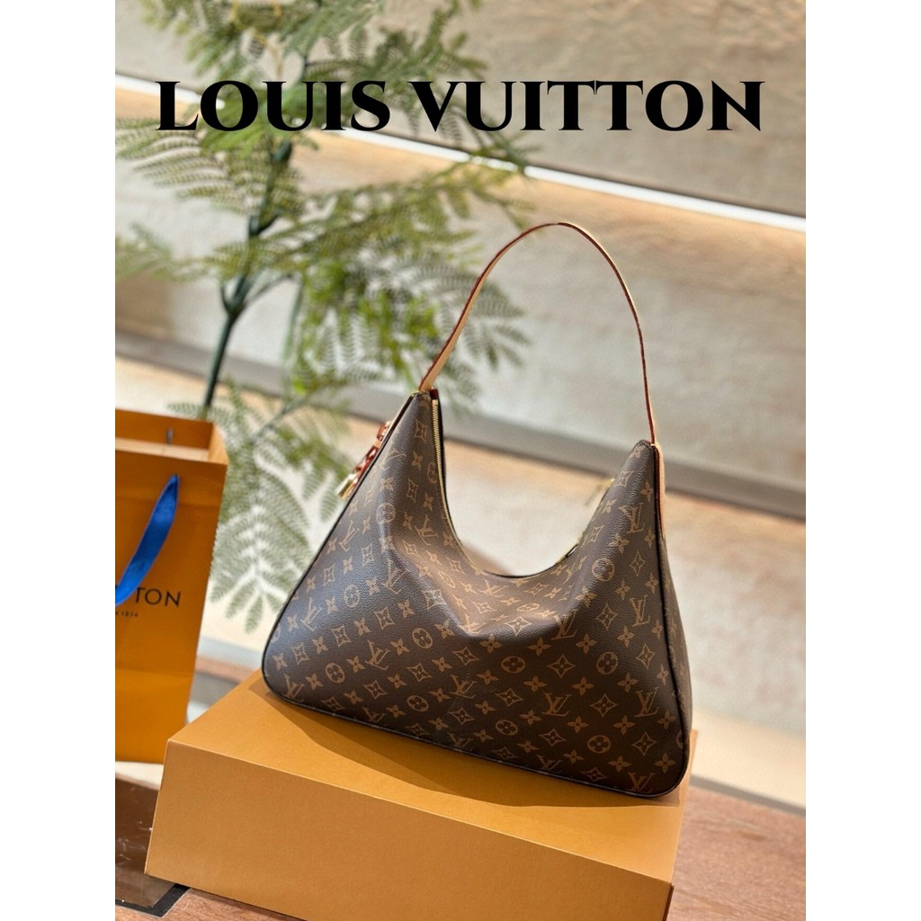 Promosi 【100% ORI/Box + dust bag】Louis Vuitton LV Slouchy Shoulder Bag/Lv Trunk/Tas Lv Side Trunk/Ta