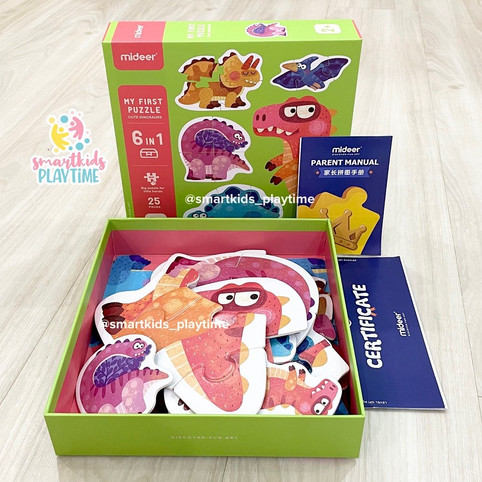 YT64BM Mideer My First Puzzle Cute Dinosaur Mainan Edukasi Anak