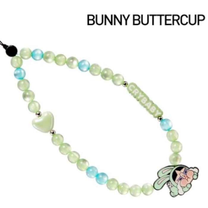 

POP MART Buttercup Bunny CRYBABY × Powerpuff Girls - Phone Charm PPG Lanyard gantungan hp Open Box Confirm Styles Koleksi | SKU 3.018.0283