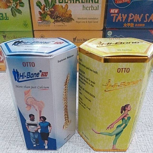 Hi-Bone kuning dan biru isi 30kaplet atau hibone
