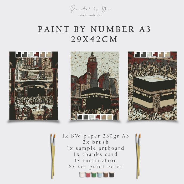 

TERLARIS! Paint By Number Kit A3, KA BAH - TR-KABAH-01