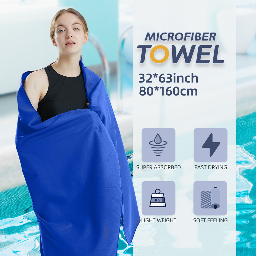 Microfiber Towel Quick Dry Towel Travel Towel Sports Towel Beach Towel Sandproof Soft Light Towel Fo