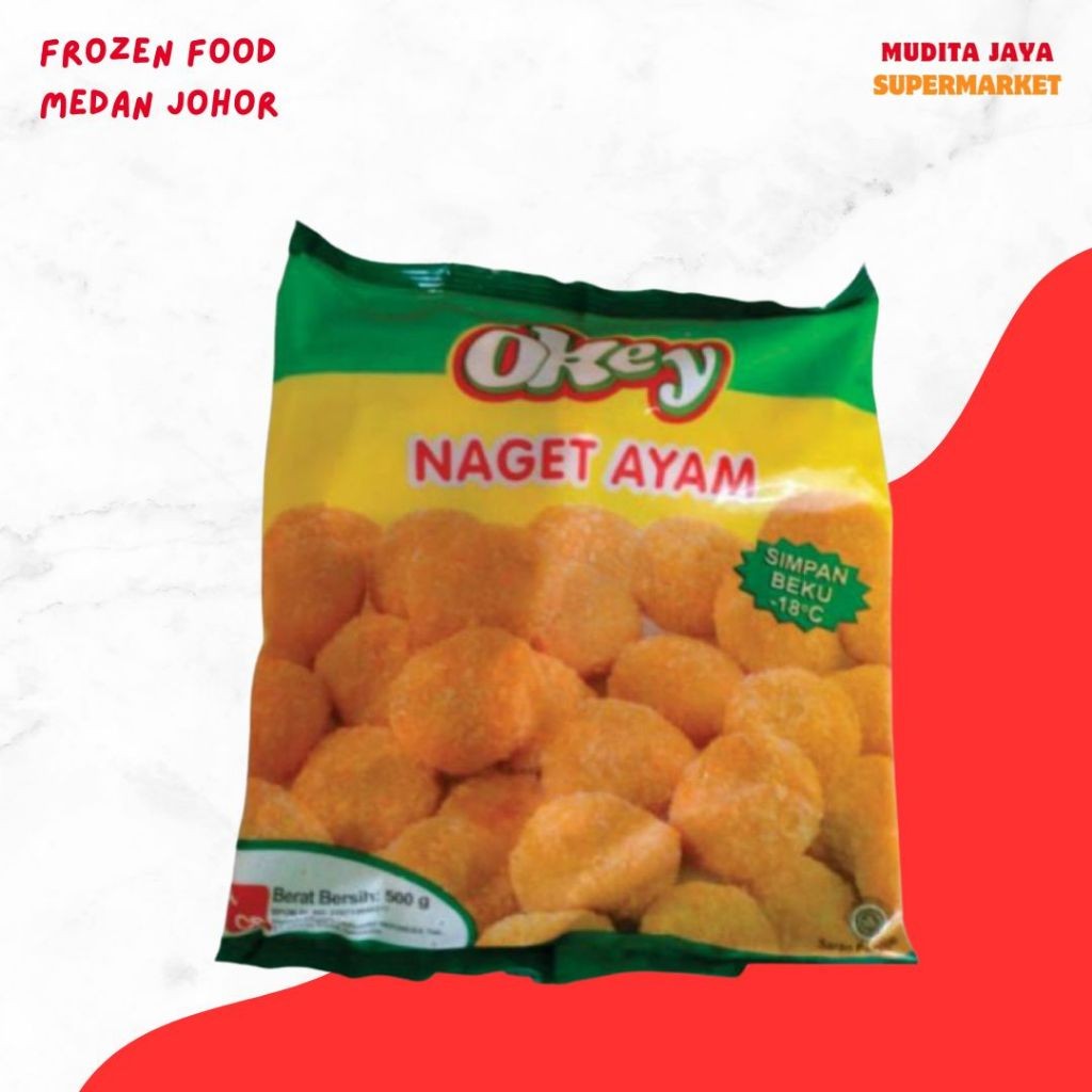 

Okey Naget Ayam Koin 500gr Simpan Beku - 18°C