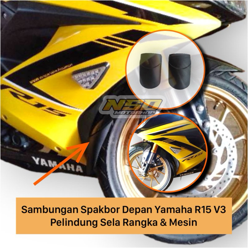 Aksesoris Yamaha R15 V3 Sambungan Spakbor Depan Yamaha R15 V3