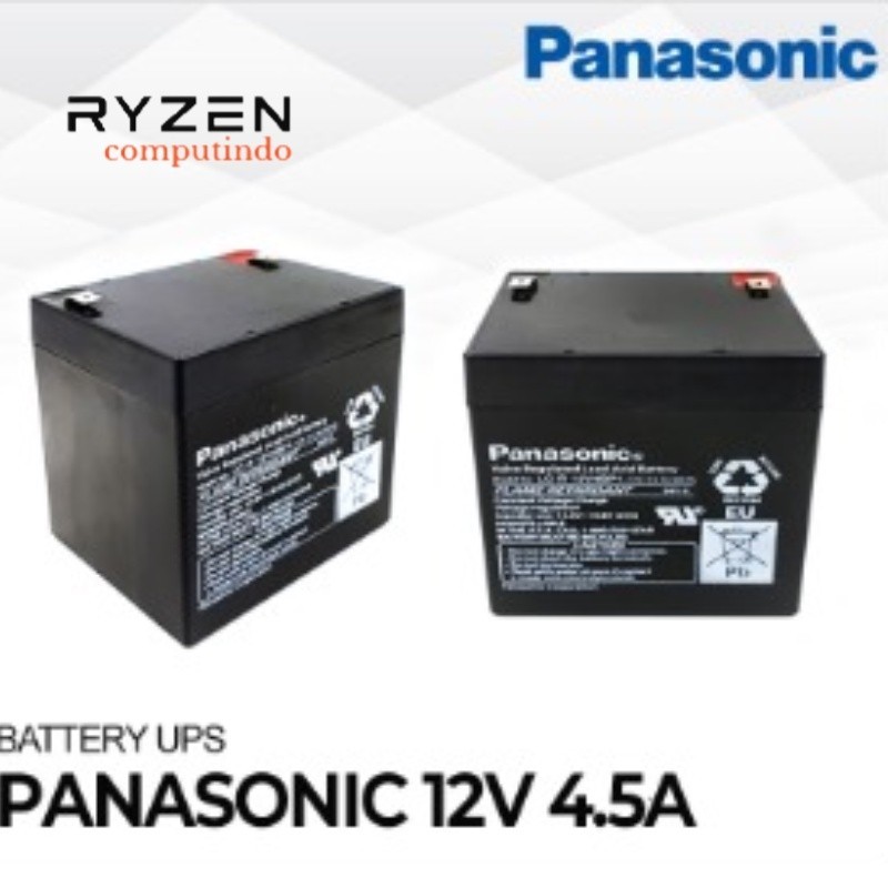 Baterai UPS Panasonic Kecil 12v - 4.5Ah aki kering 12 Volt 4.5 ah